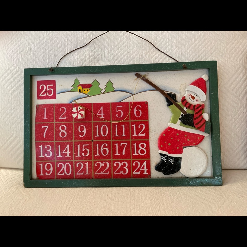 Vintage Magnetic Christmas Countdown Calendar
